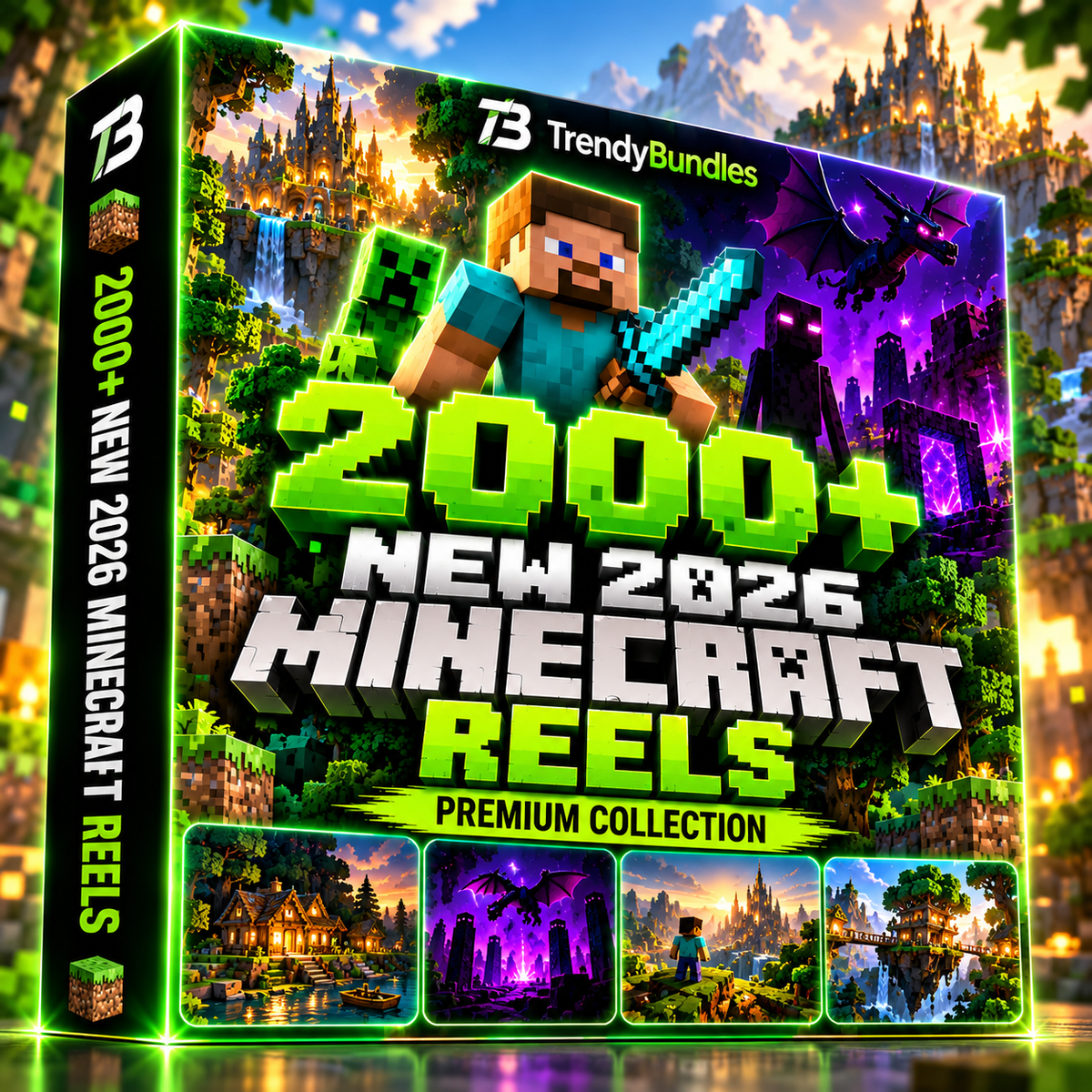 ⛏️ 2000+ New 2026 Minecraft Reels Bundle
