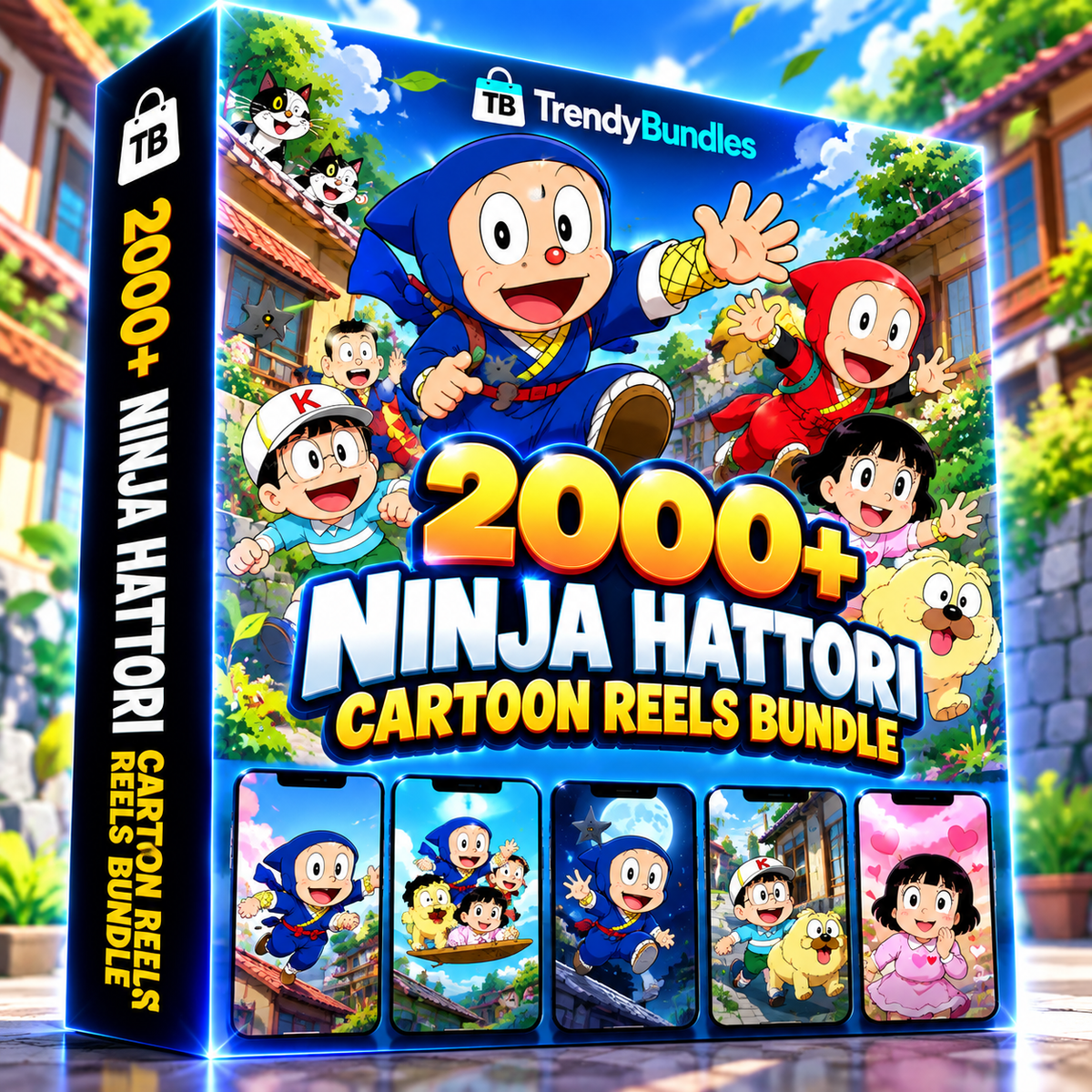 🥷 2000+ Ninja Hattori Cartoon Reels Bundle