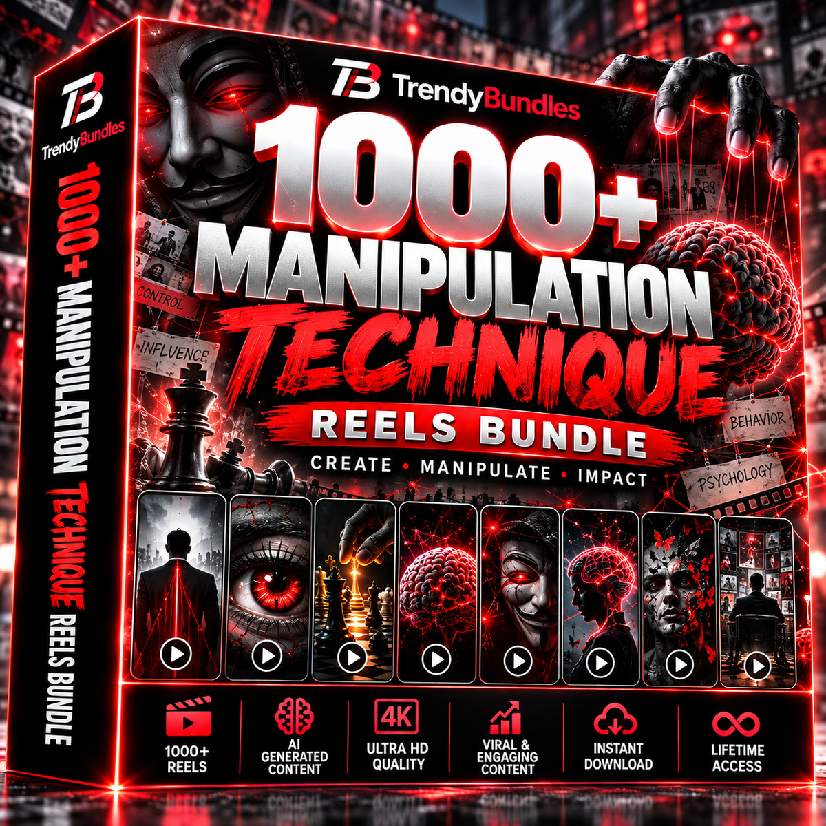 🧠 1000+ Manipulation Technique Reels Bundle