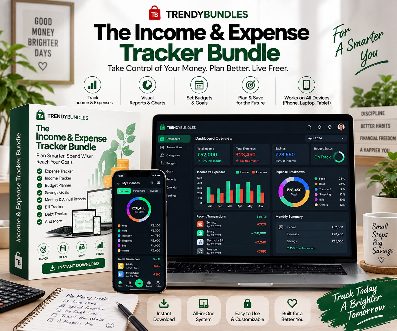 Ultimate Expense Tracker – Track Your Spending, Manage Your Budget & Save More Money