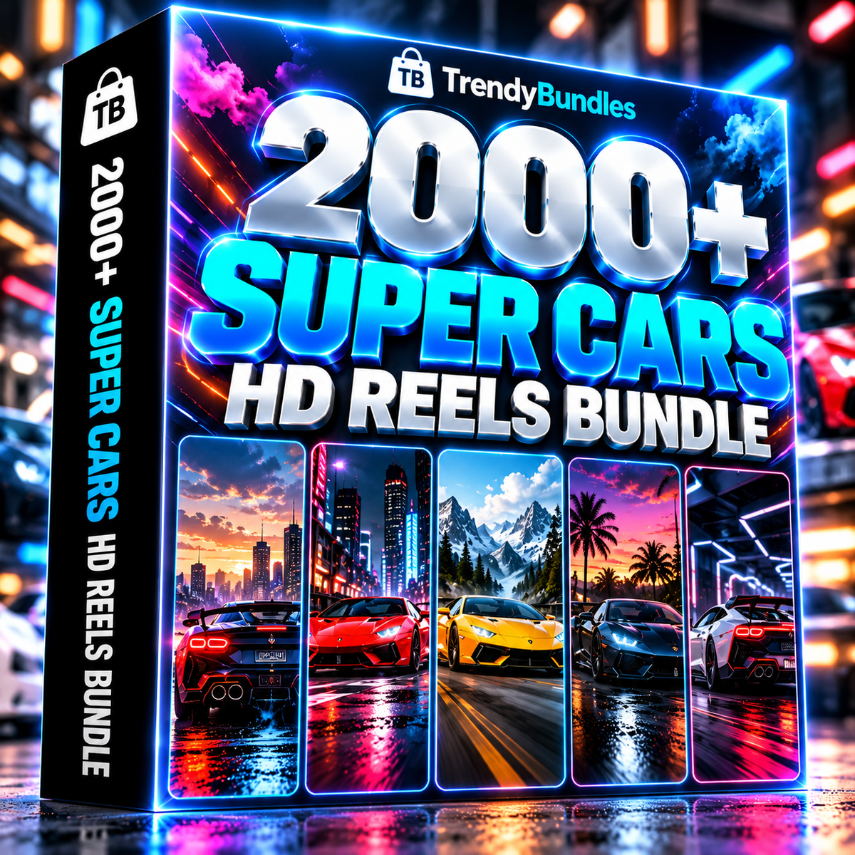 🏎️ 2000+ Supercars HD Reels Bundle