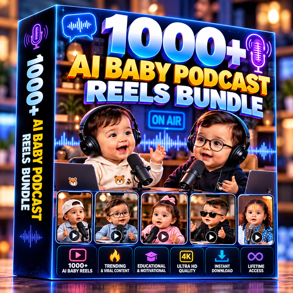 1000+ AI Baby Podcast Reels Bundle