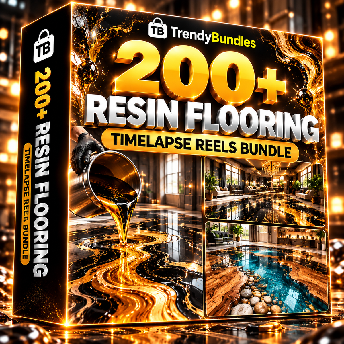 200+ Resin Flooring Timelapse Reels Bundle