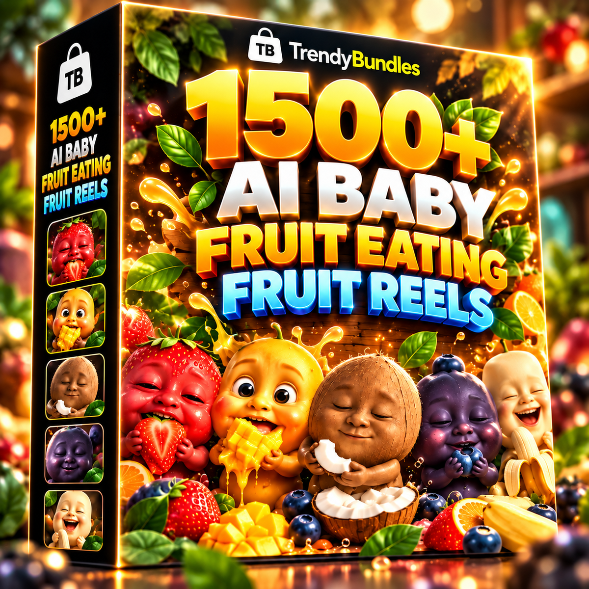 🍓 1500+ AI Baby Fruit Eating Reels Bundle