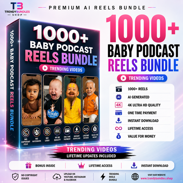 1000+ AI Baby Podcast Reel Bundle (Ready-to-Post Viral Reels)