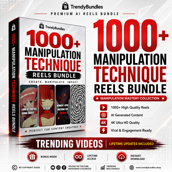 1000+ Manipulation Technique Reels Bundle – Premium Psychology & Mindset Video Collection