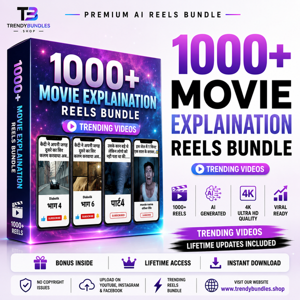 🎬 1000+ Movie Explanation Reels Bundle | Instant Access | Lifetime Updates