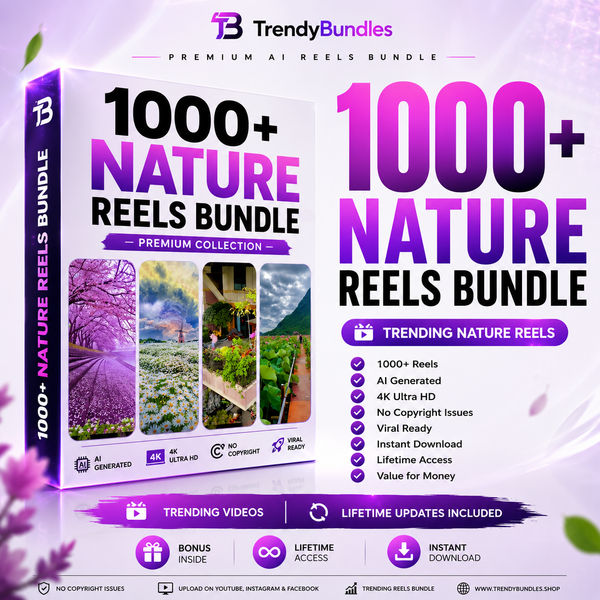 🌿 1000+ Nature Reels Bundle | Instant Access | Lifetime Updates