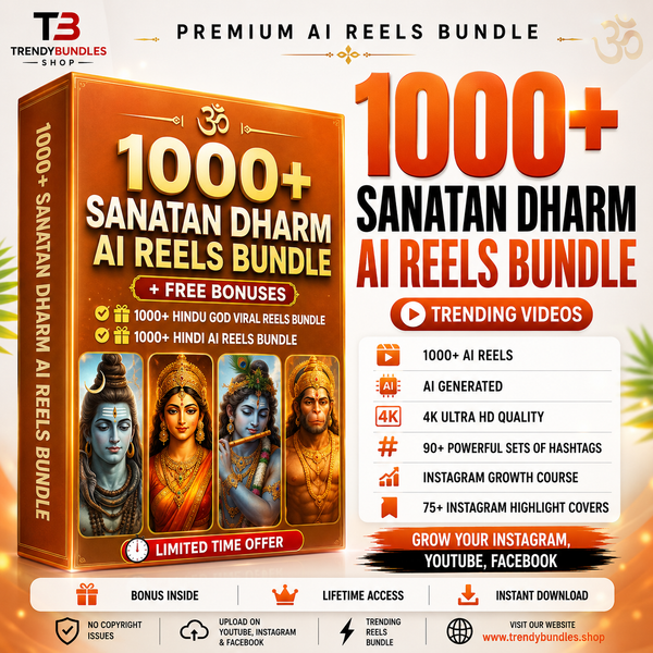 🕉️ 1000+ Sanatan Dharm AI Reels Bundle | Viral Spiritual Content