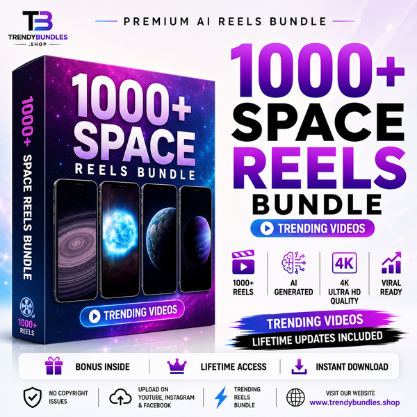 🚀 1000+ AI Space Reels Bundle | 4K Viral Videos for YouTube, Instagram & TikTok