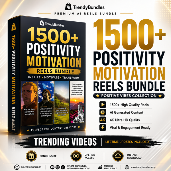 1500+ Positivity Motivation Reels Bundle – Powerful Mindset & Inspirational Content