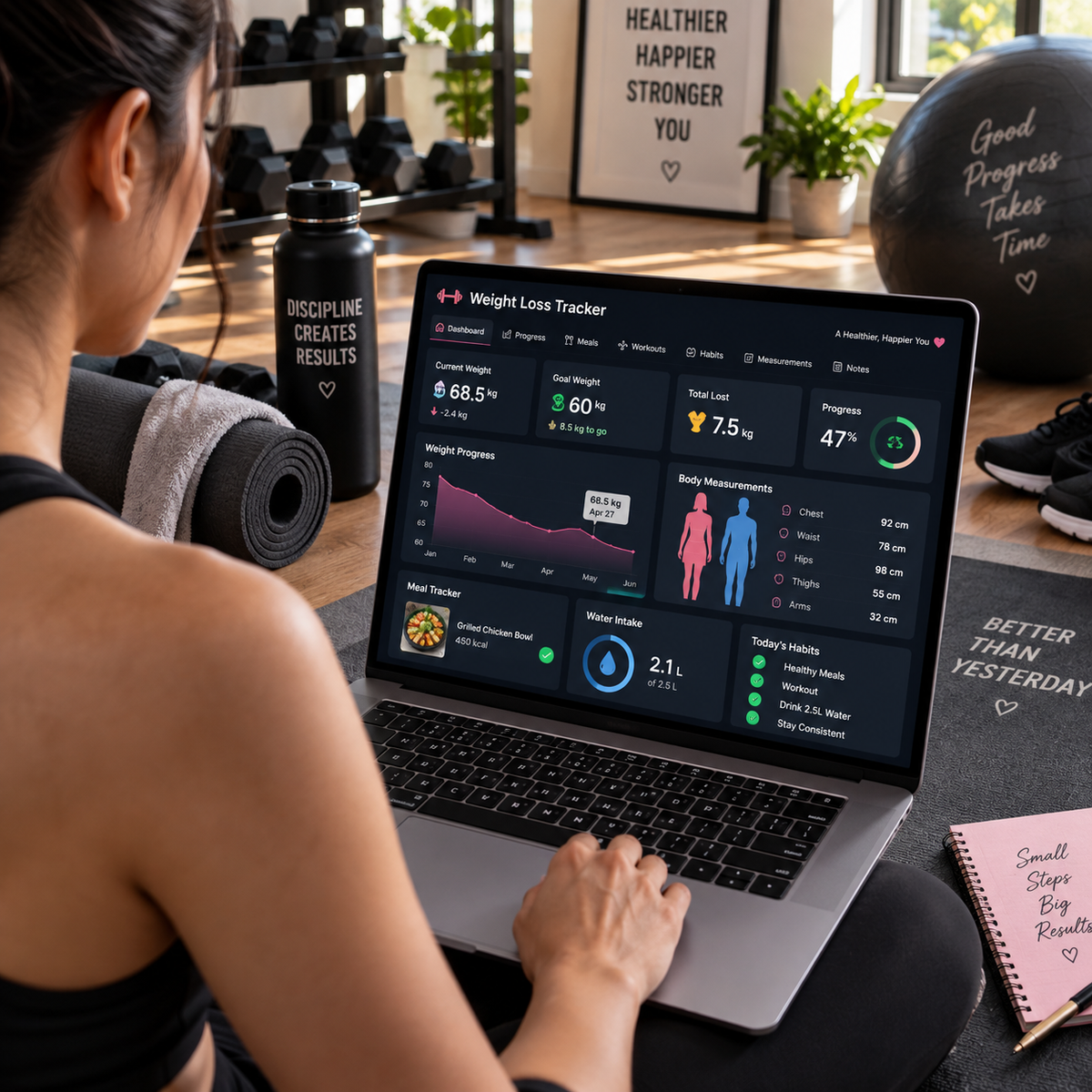 Ultimate Weight Loss Tracker – Track Your Progress, Stay Consistent & Reach Your Goals