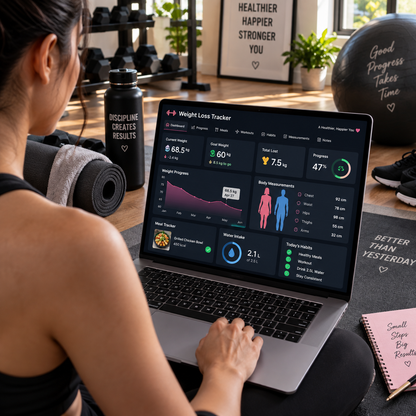 Ultimate Weight Loss Tracker – Track Your Progress, Stay Consistent & Reach Your Goals