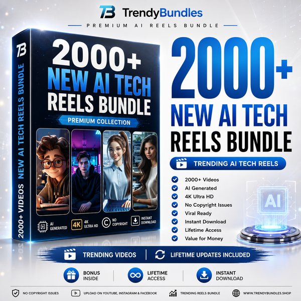2000+ New AI Tech Reels Bundle – Premium AI & Technology Content