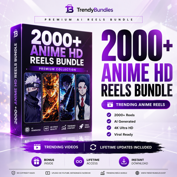 🔥 2000+ Anime HD Reels Bundle | Viral HD Anime Content Collection
