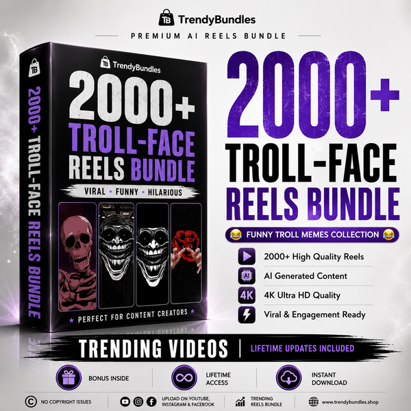2000+ Troll Face Reels Bundle – Viral Funny Meme Content Collection