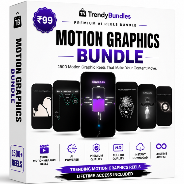 1500+ Motion Graphics Reels Bundle Create Viral Content in Minutes – No Editing Needed