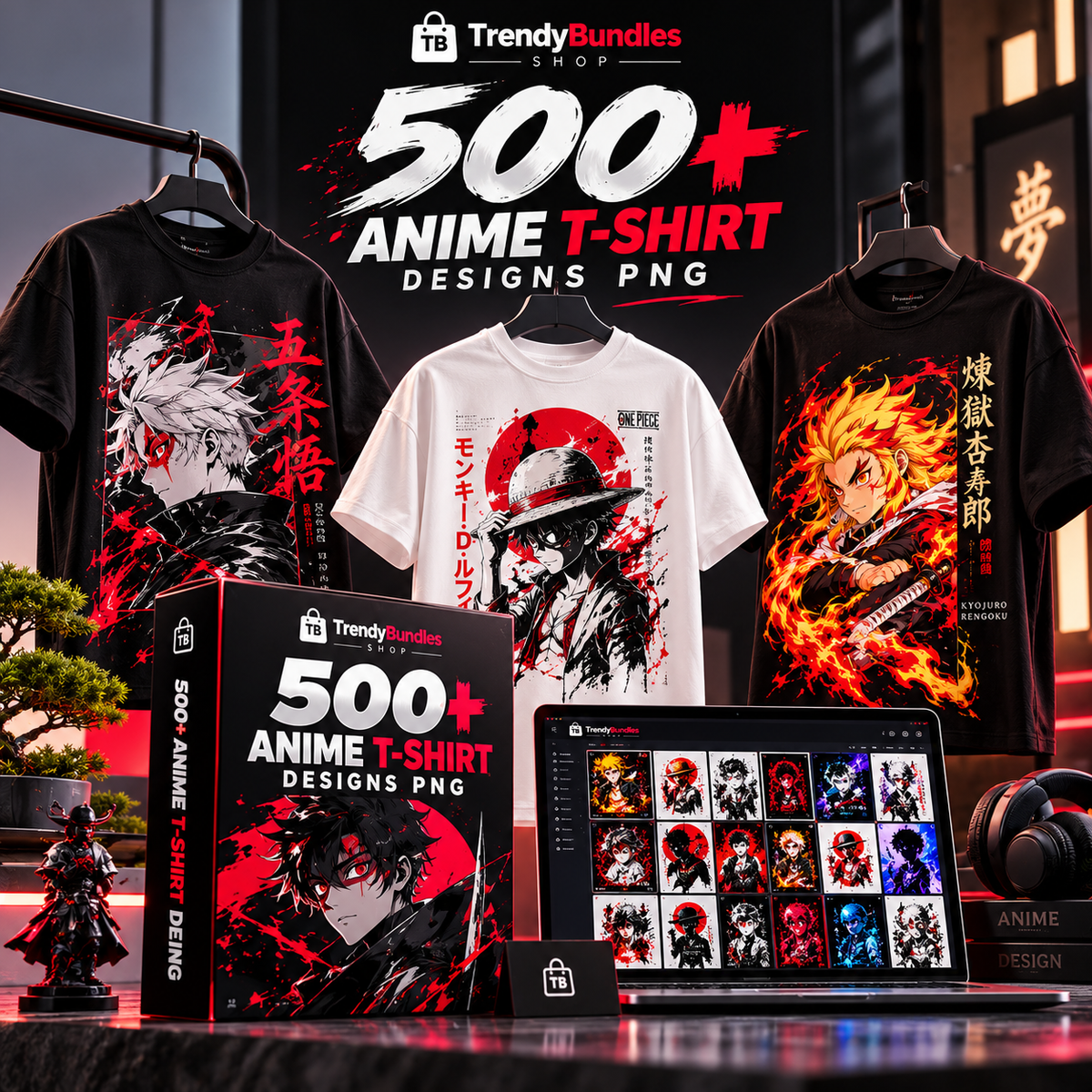 500+ New Premium Anime T-Shirt PNG Designs