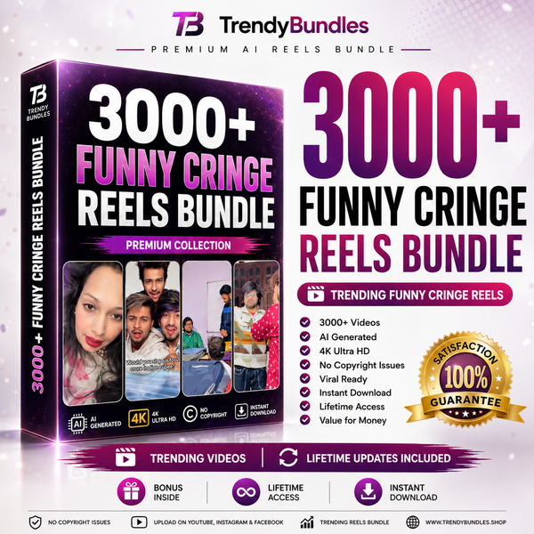 3000+ Funny Cringe Reels Bundle – Premium Viral Collection