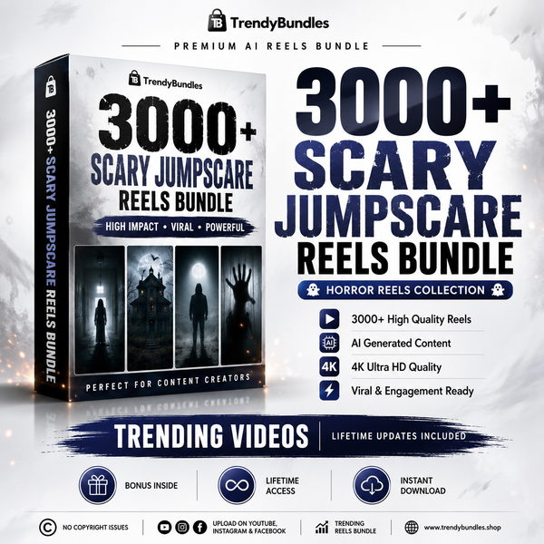 3000+ Scary Jumpscare Reels Bundle – Viral Horror Videos for Reels & Shorts