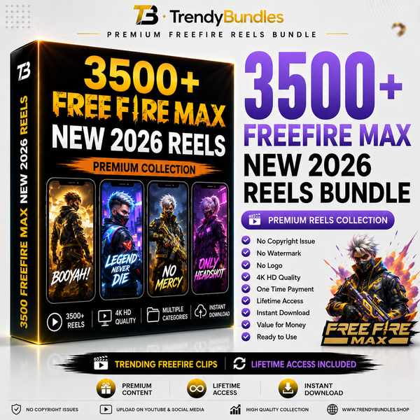 **3500+ Free Fire MAX New 2026 Reels Bundle – Premium Collection**