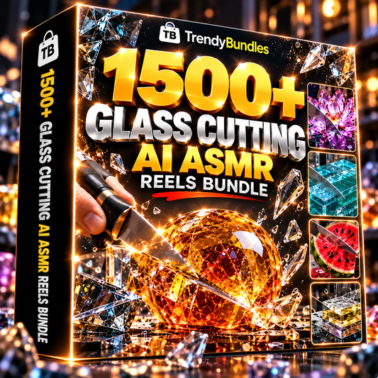 1500+ Glass Cutting AI ASMR Reels Bundle