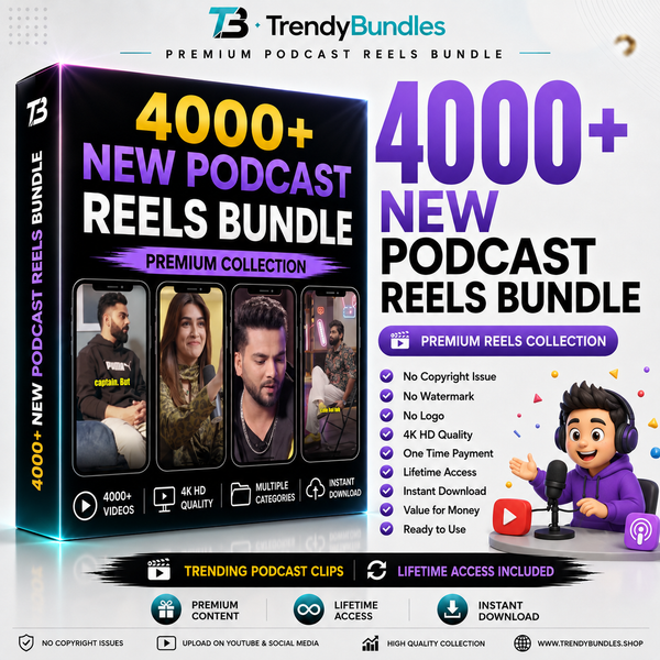 4000+ New Podcast Reels Bundle – Premium Podcast Clips Collection
