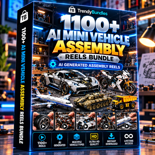 🚗 1100+ AI Mini Vehicle Assembly Reels Bundle