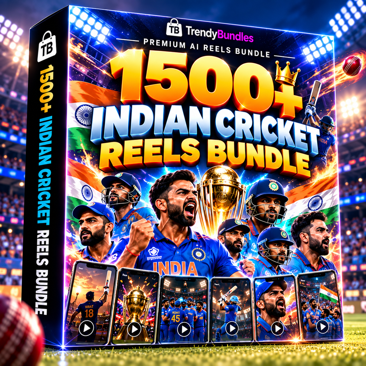 🏏 1500+ Indian Cricket Reels Bundle
