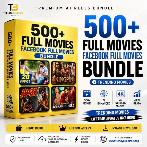 500+ Full Movies Facebook Video Bundle – Premium Movie Content Collection