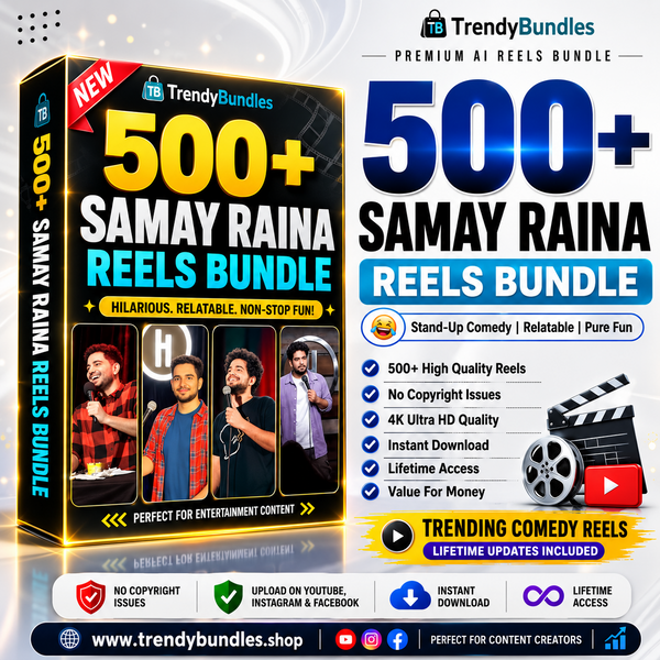 500+ Samay Raina Reels Bundle – Premium Stand-Up Comedy & Viral Funny Videos