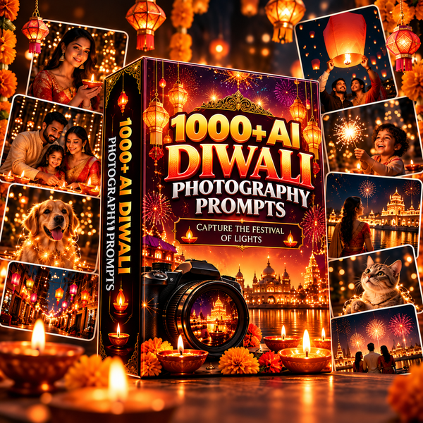 1000+ Diwali AI Photography Pose Pack – Men, Women, Couple & Family Prompts