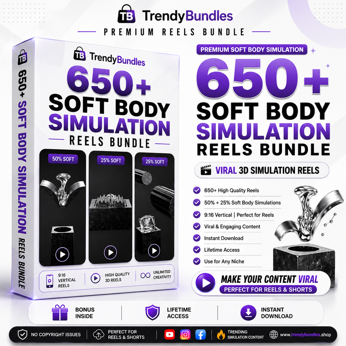 650+ Soft Body Simulation Reels Bundle