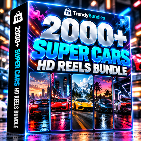 🏎️ 2000+ Supercars HD Reels Bundle
