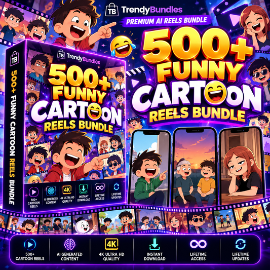 500+ Funny Cartoon Reels Bundle