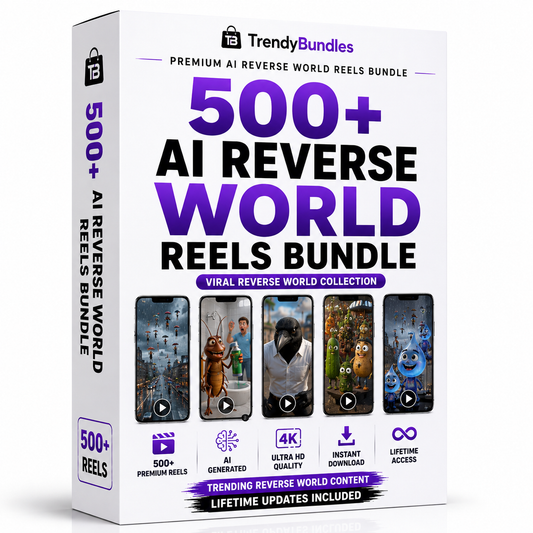 500+ AI Reverse World Reels Bundle – Viral Content That Turns Reality Upside Down