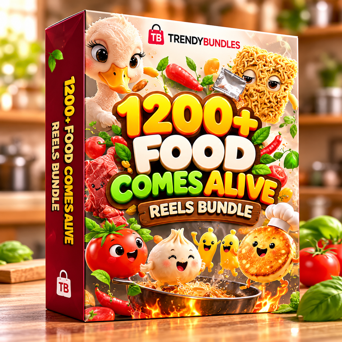 🍔 1200+ Food Comes Alive Reels Bundle
