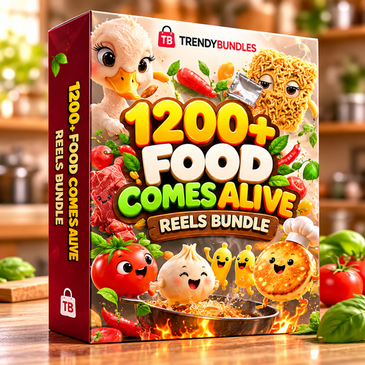 🍔 1200+ Food Comes Alive Reels Bundle