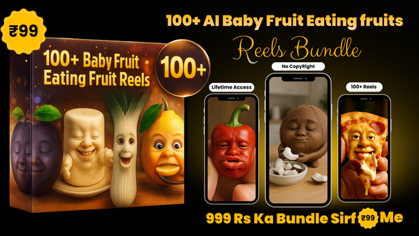 100+ AI Baby Fruit Eating Reels Bundle (No Copyright | Viral Ready)