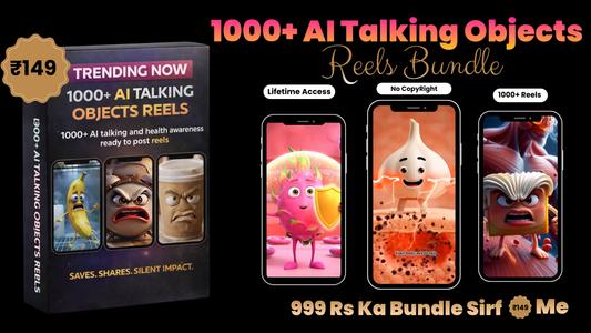 1000+ AI Talking Objects Reels Bundle – Viral Edition (Ready to Post)