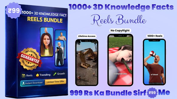 1000+ 3D Knowledge Fact Reels Bundle (Viral & Ready-to-Post)