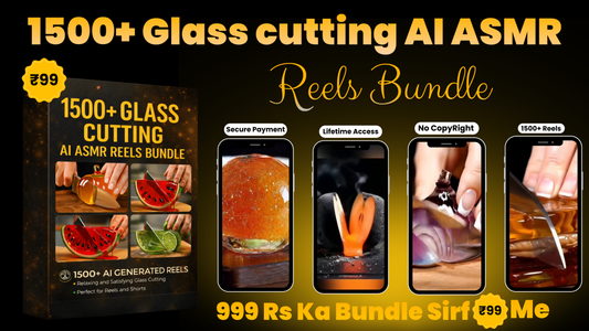 1500+ Glass Cutting AI ASMR Reels Bundle (No Copyright)