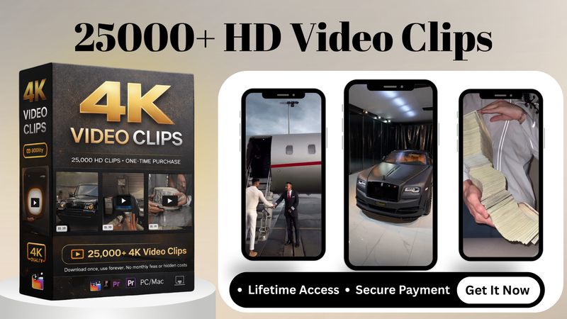25,000+ Ultimate HD Video Clips Pack For Creators
