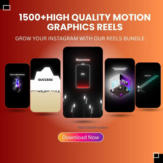 1500+ Motion Graphics Reels Bundle Create Viral Content in Minutes – No Editing Needed