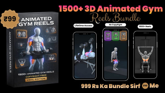 1500+ 3D Animated Gym Reels Bundle (Copyright Free)