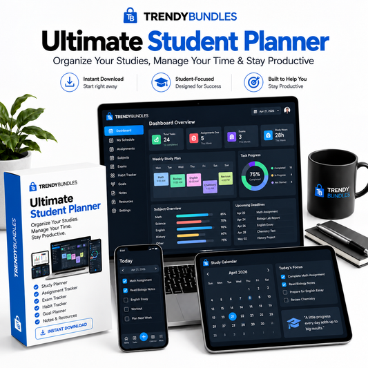 Ultimate Student Planner – Organize Your Studies, Manage Your Time & Stay Productive