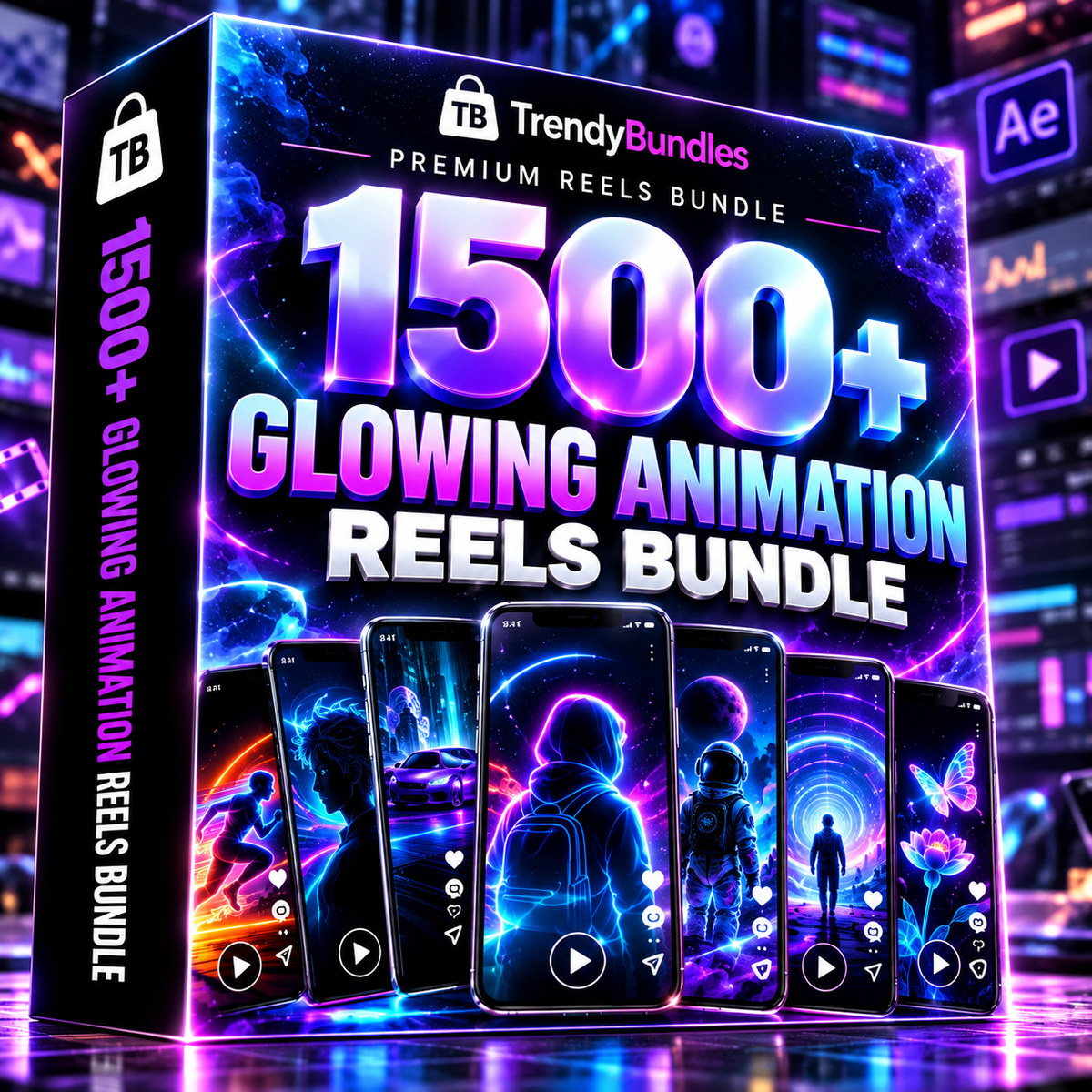 1500+ Glowing Animation Reels Bundle