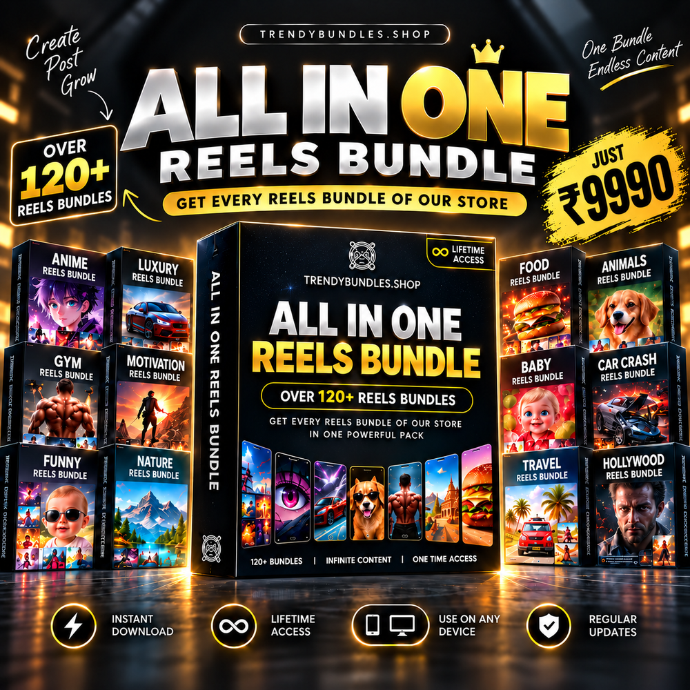 Get All Trending & EverGreen Reels Bundle Of Our Store