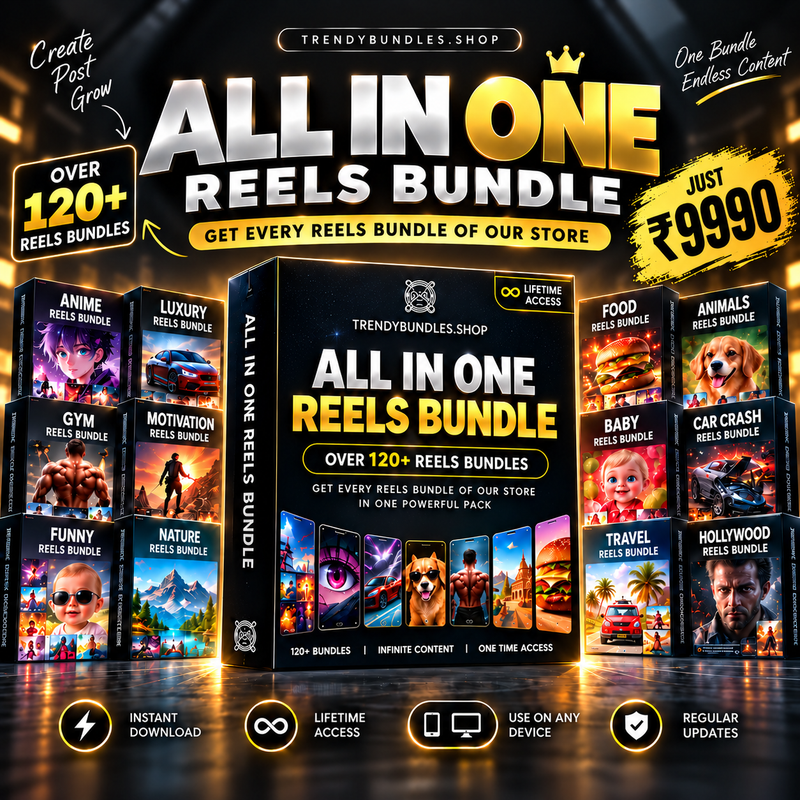 Get All Trending & EverGreen Reels Bundle Of Our Store