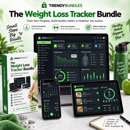 Ultimate Weight Loss Tracker – Track Your Progress, Stay Consistent & Reach Your Goals